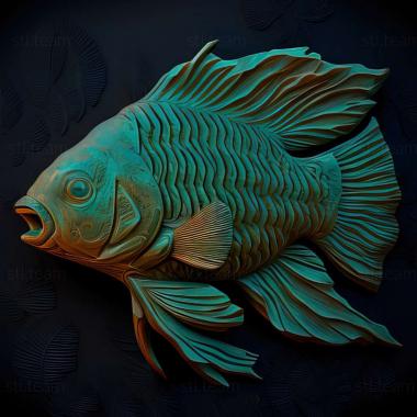 3D model Cichlid parrot fish (STL)