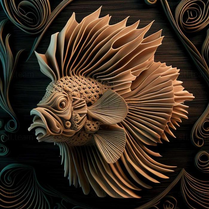 3D model Dutch lionhead fish (STL)