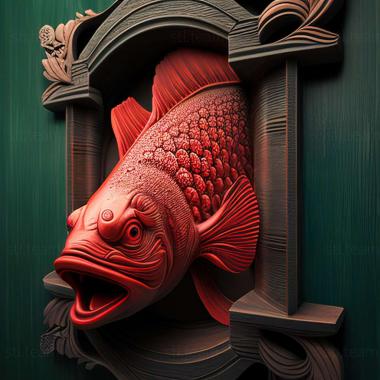 3D модель Червона шапочка риба риба (STL)