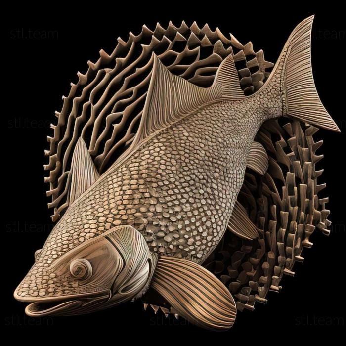 3D модель Кольчуга сом риба акантикус (STL)