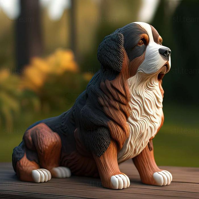 3D model Bernese Mountain dog (STL)