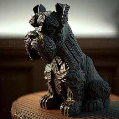 3D model Zwergschnauzer dog (STL)