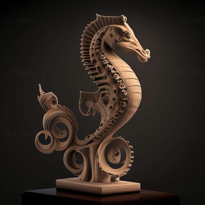 3D model SEAHORSE ON THE STAND (STL)