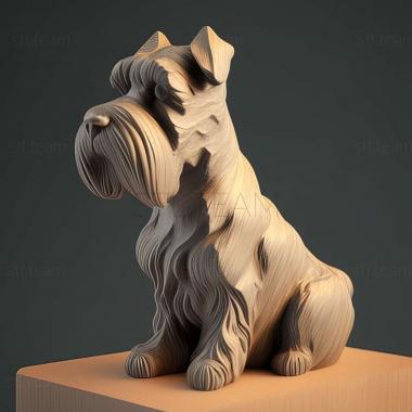 3D model Zwergschnauzer dog (STL)