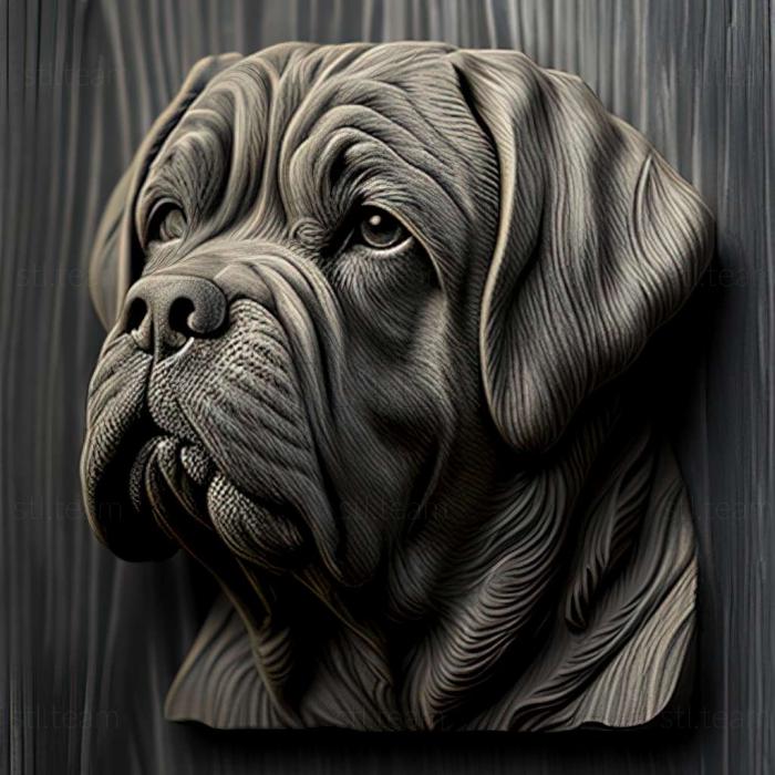 3D model Neapolitan Mastiff dog (STL)