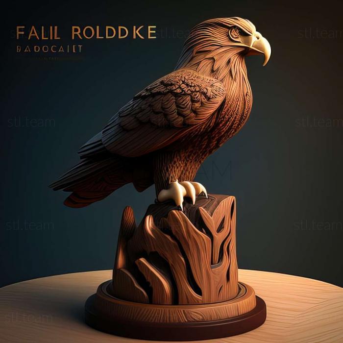 3D model eagle on the small pedestal (STL)