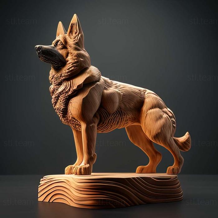 3D model Czech shepherd dog (STL)