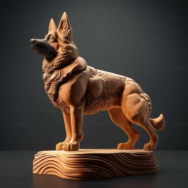 3D model Czech shepherd dog (STL)