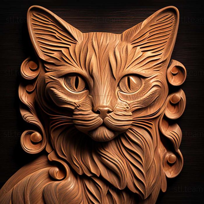3D модель Мяу кішка знаменита тварина (STL)