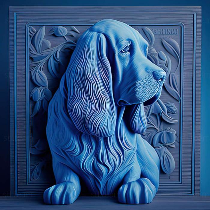 3D model Blue Gascon Basset dog (STL)
