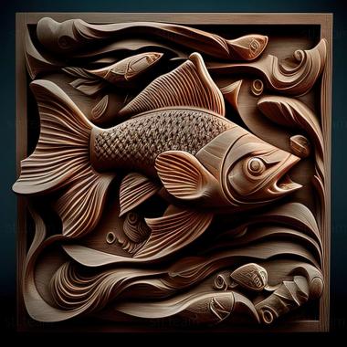 3D model Afiosemion lambert fish (STL)