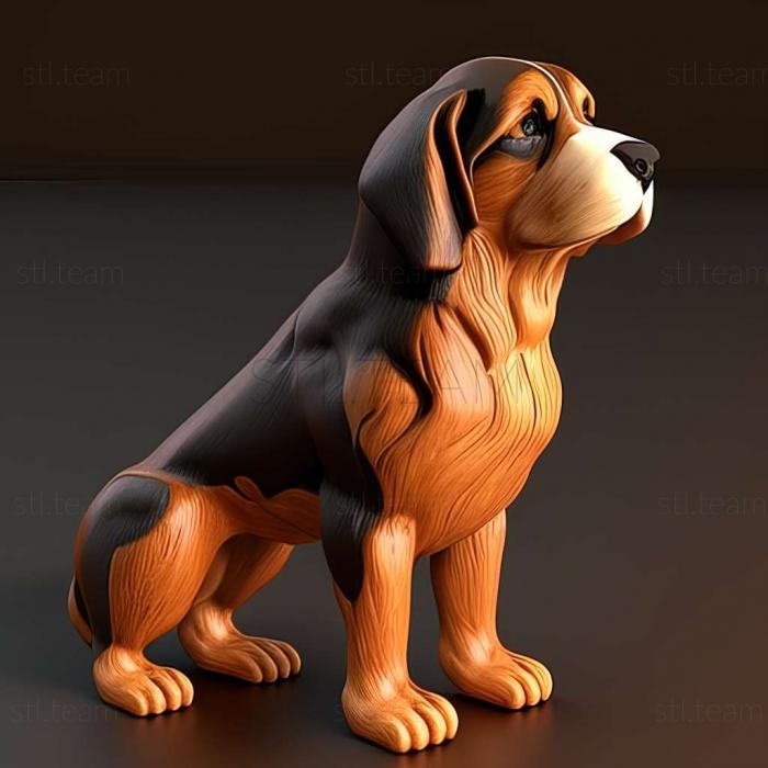 3D model Appenzeller sennenhund dog (STL)