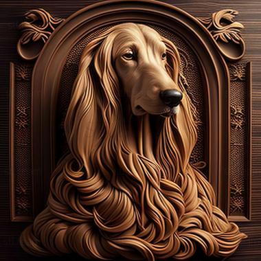 3D model The Afghan Hound dog (STL)