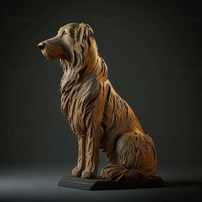 3D model Buryat Mongolian Wolfhound dog (STL)
