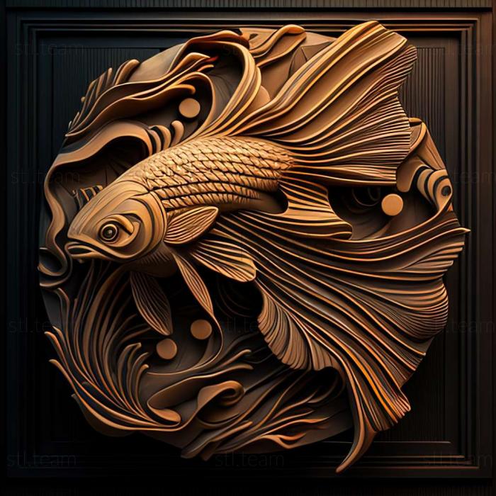 Плакат боевой рыбы рыбы