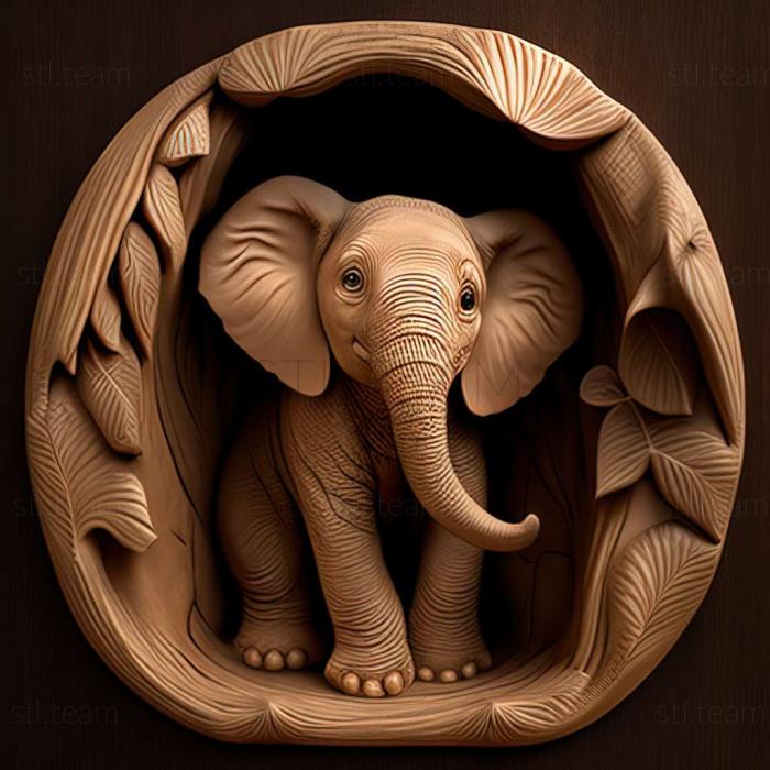 3D модель Відома тварина слоненя Мотті (STL)