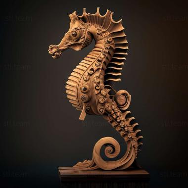 3D model SEAHORSE ON THE STAND (STL)