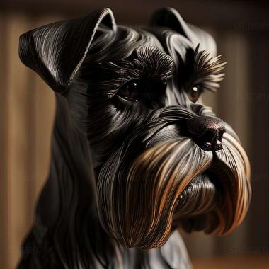 3D model Zwergschnauzer dog (STL)