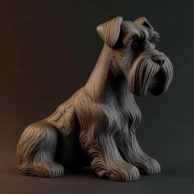 3D model Zwergschnauzer dog (STL)