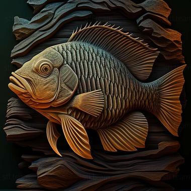 3D model Yulidochromis fish (STL)