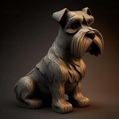 3D model Zwergschnauzer dog (STL)