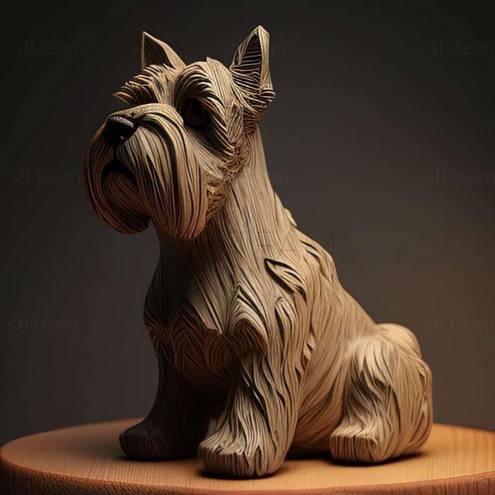 3D model Zwergschnauzer dog (STL)