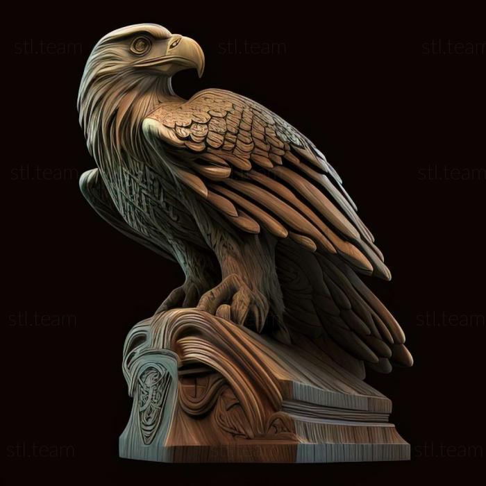 eagle on the small pedestal