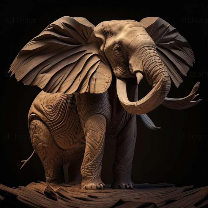 3D модель Пахиорнис слоновый (STL)