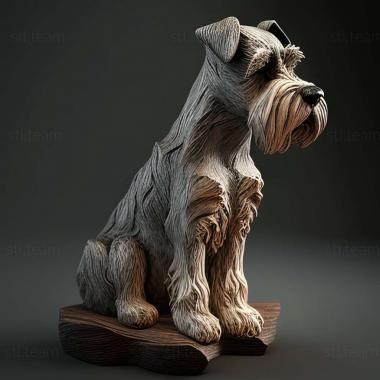 3D model Zwergschnauzer dog (STL)