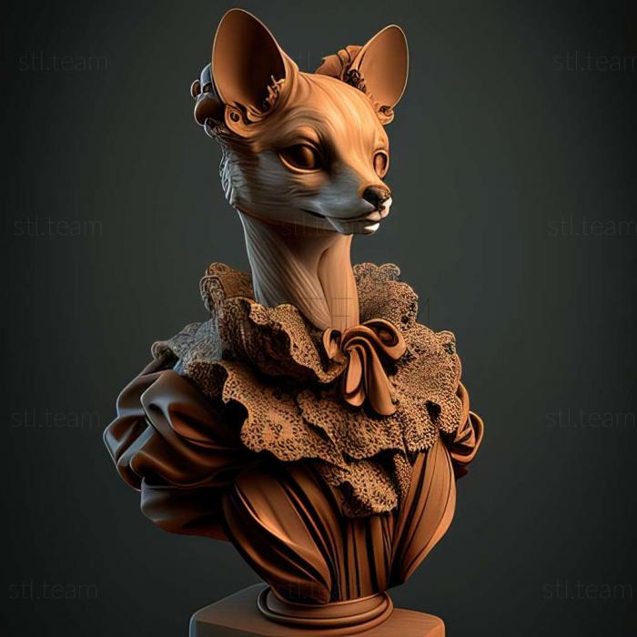 3D model Miss Baker famous animal (STL)