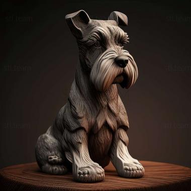 3D model Zwergschnauzer dog (STL)