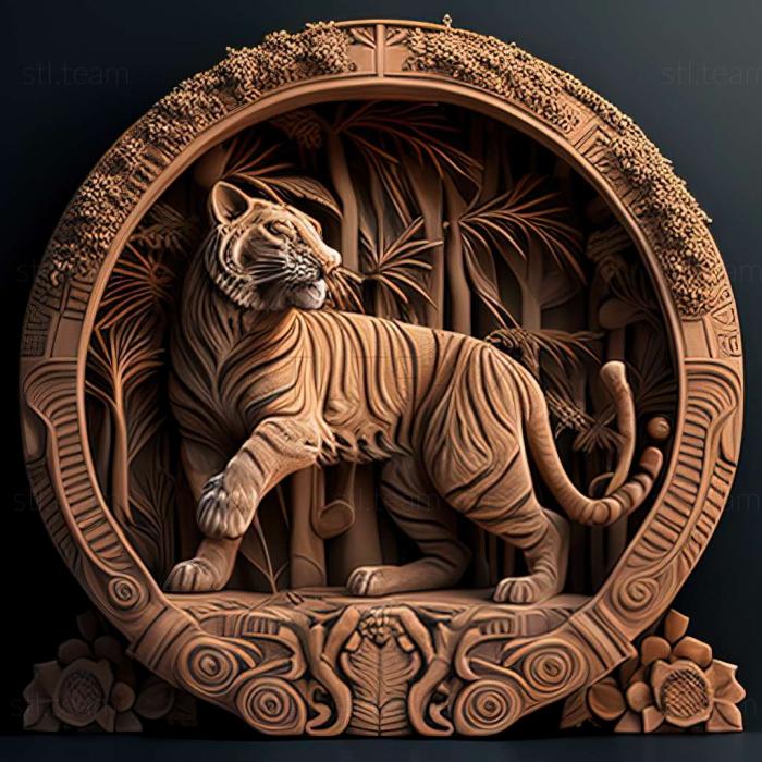 3D модель Попелюшка тигриця знаменита тварина (STL)