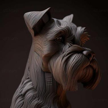 3D model Zwergschnauzer dog (STL)