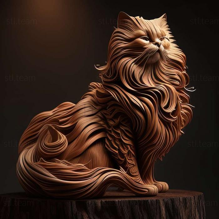 3D model Isle of Man Longhair cat (STL)
