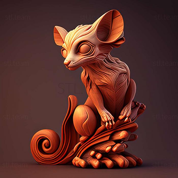 3D модель Lepilemur fleuretae (STL)