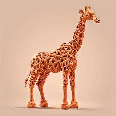 3D model Meadows giraffe famous animal (STL)