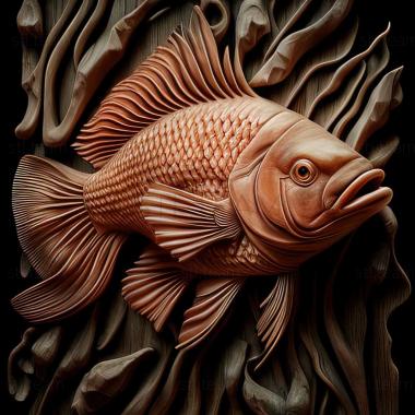 3D модель Псевдоанцистра риба (STL)