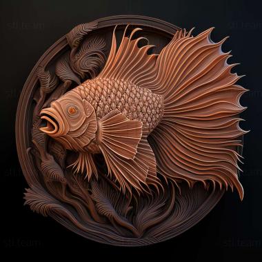 3D model Dutch lionhead fish (STL)