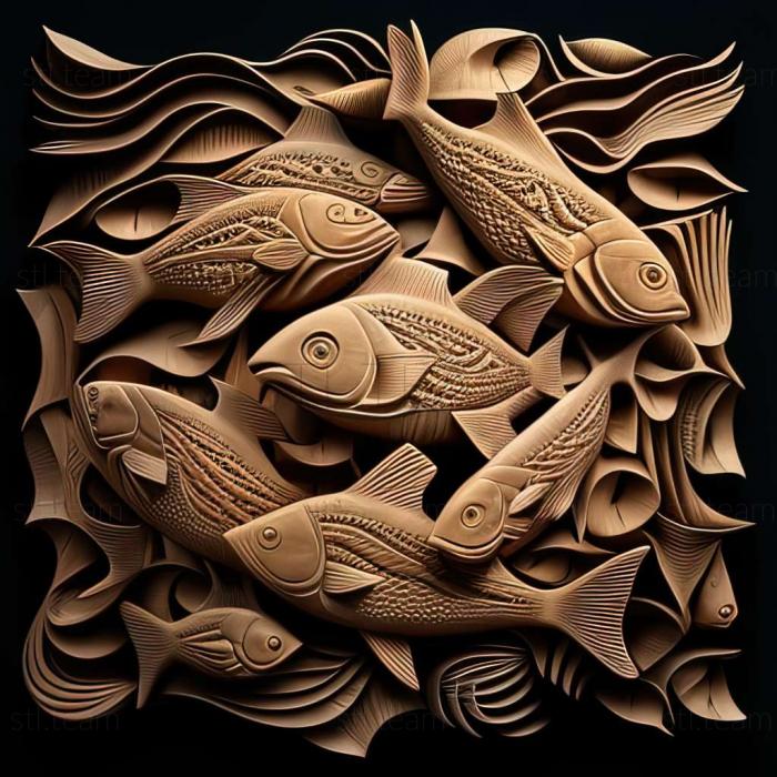 3D model Senegalese multi  fish (STL)