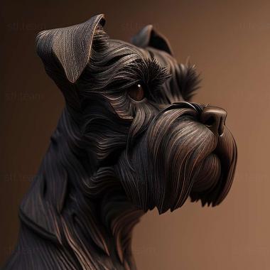 3D model Zwergschnauzer dog (STL)