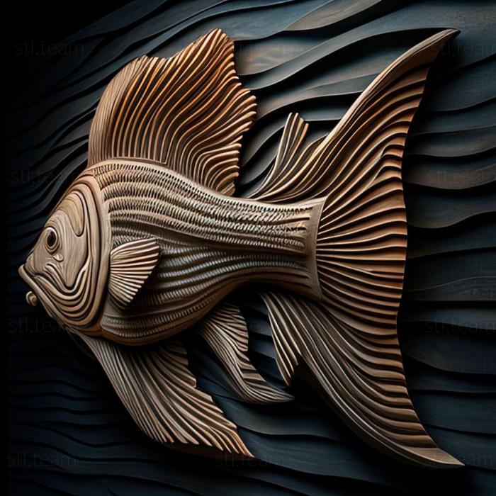 Рыба сом с диагональными полосами