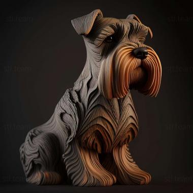 3D model Zwergschnauzer dog (STL)