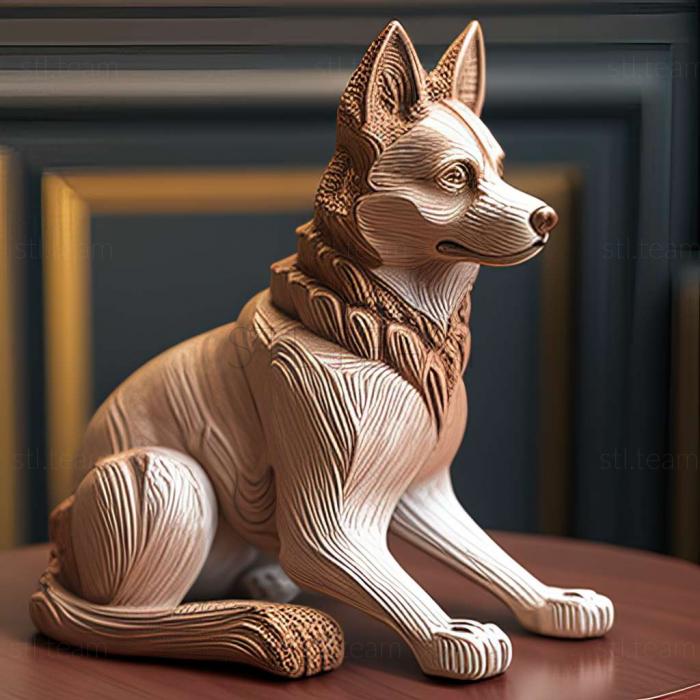 3D model Russian European husky dog (STL)