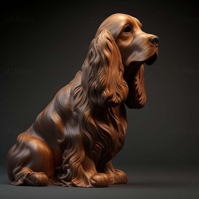 3D model English Cocker Spaniel dog (STL)