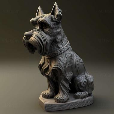 3D model Zwergschnauzer dog (STL)