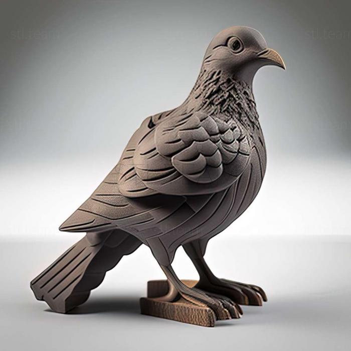 3D model Martha the wandering pigeon famous animal (STL)