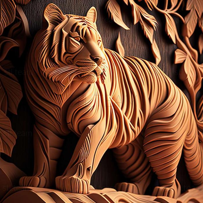 3D модель Знаменита тварина тигр Кузя (STL)