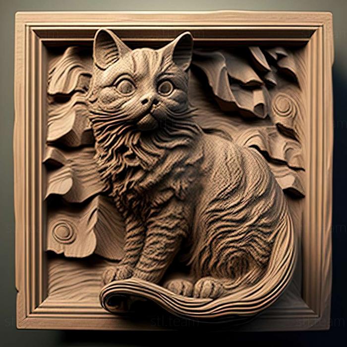 3D модель Саймон кот знаменитое животное (STL)