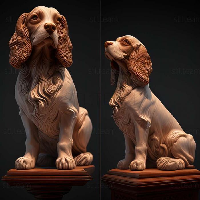 3D модель Собака французького спанієля (STL)