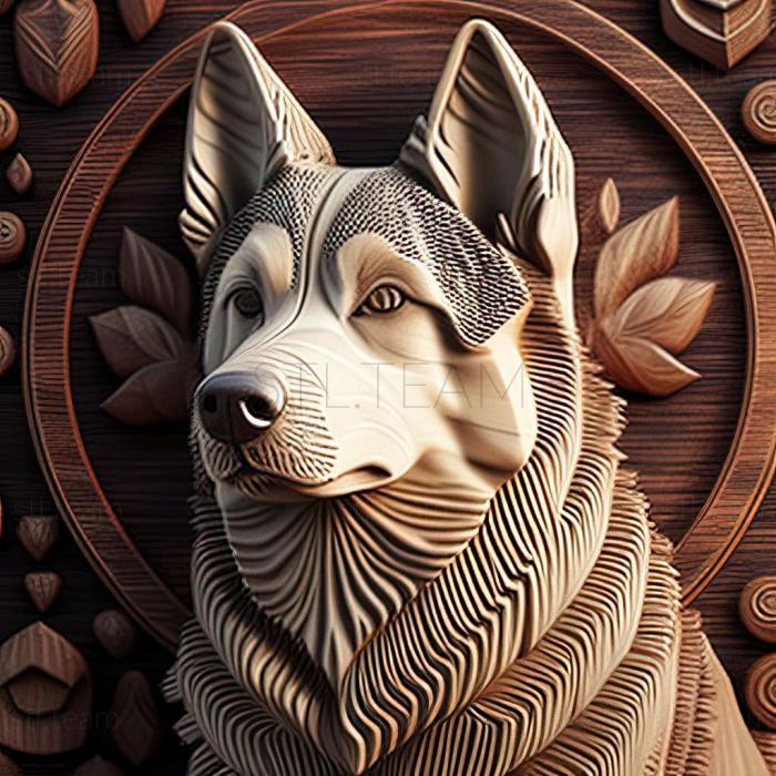 3D model Karelo Finnish husky dog (STL)